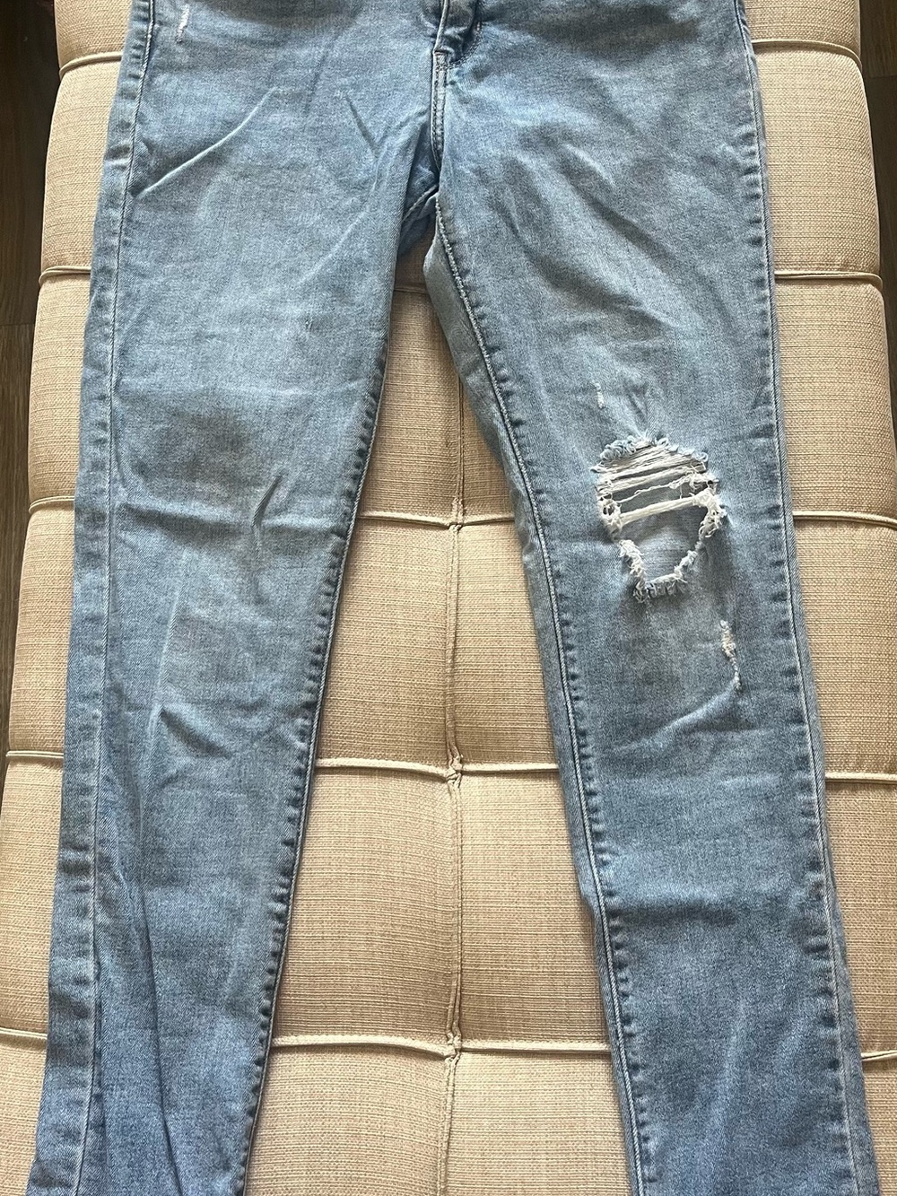 Levi's Light Blue Ripped Skinny Jeans